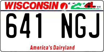 WI license plate 641NGJ