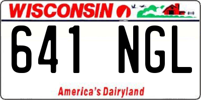 WI license plate 641NGL