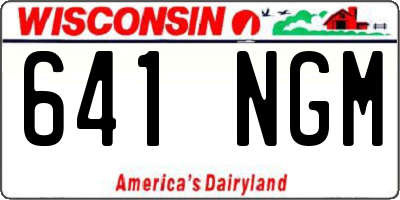 WI license plate 641NGM