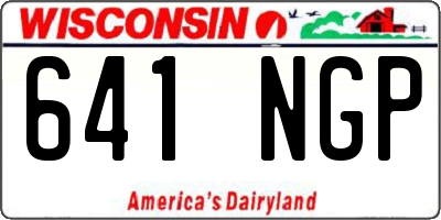 WI license plate 641NGP