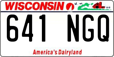 WI license plate 641NGQ