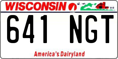 WI license plate 641NGT