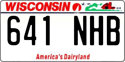 WI license plate 641NHB
