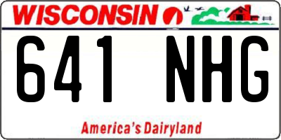 WI license plate 641NHG
