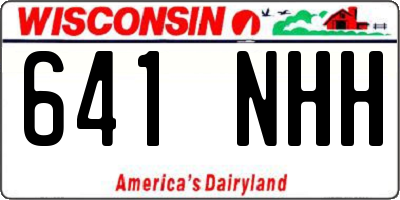 WI license plate 641NHH