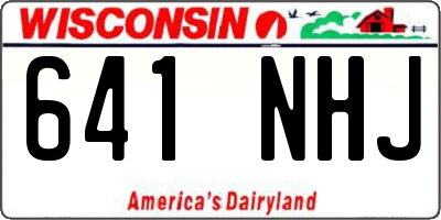 WI license plate 641NHJ
