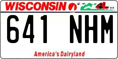 WI license plate 641NHM