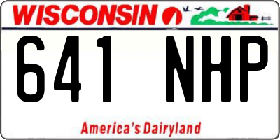 WI license plate 641NHP