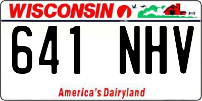 WI license plate 641NHV