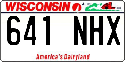 WI license plate 641NHX