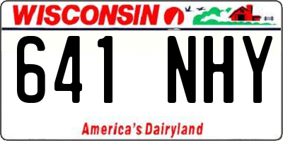 WI license plate 641NHY