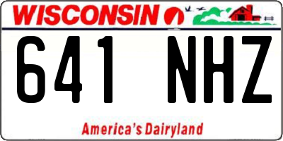 WI license plate 641NHZ