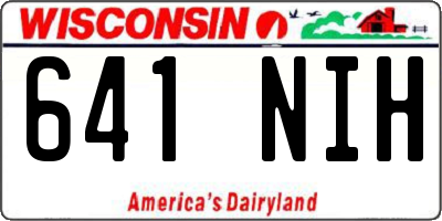 WI license plate 641NIH