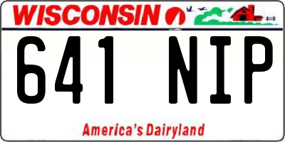WI license plate 641NIP