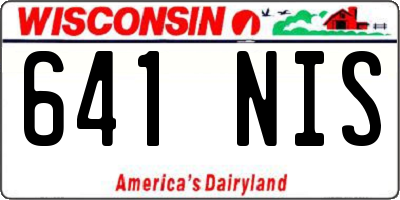 WI license plate 641NIS
