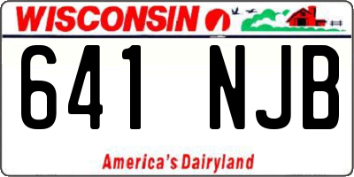 WI license plate 641NJB
