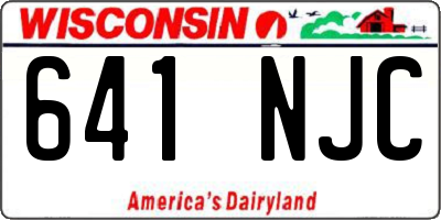 WI license plate 641NJC