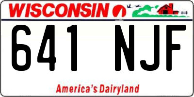 WI license plate 641NJF