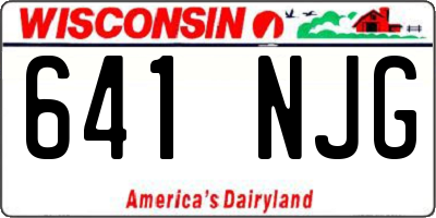 WI license plate 641NJG