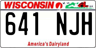 WI license plate 641NJH