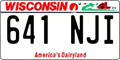 WI license plate 641NJI