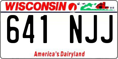 WI license plate 641NJJ