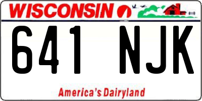 WI license plate 641NJK