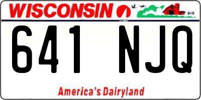 WI license plate 641NJQ