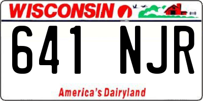 WI license plate 641NJR