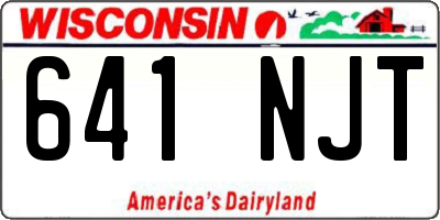 WI license plate 641NJT