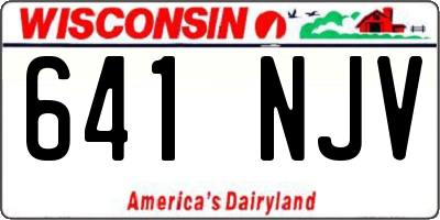 WI license plate 641NJV
