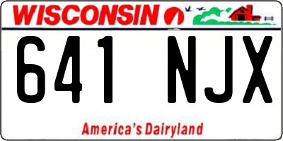WI license plate 641NJX
