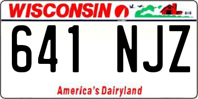 WI license plate 641NJZ