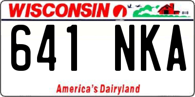 WI license plate 641NKA