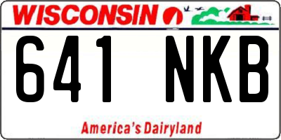 WI license plate 641NKB