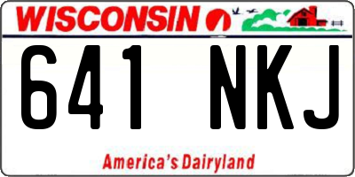 WI license plate 641NKJ