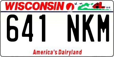 WI license plate 641NKM