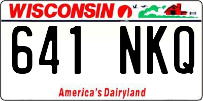 WI license plate 641NKQ