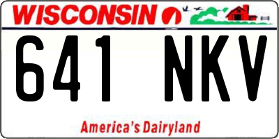 WI license plate 641NKV