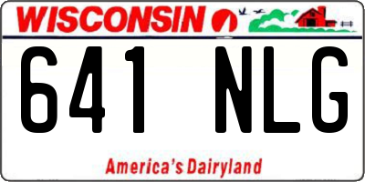 WI license plate 641NLG