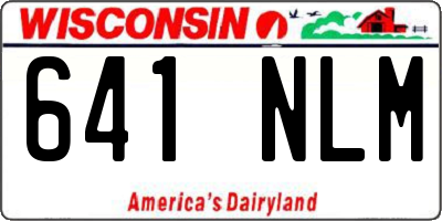 WI license plate 641NLM