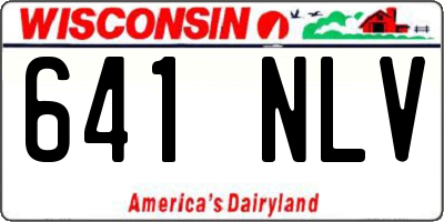 WI license plate 641NLV