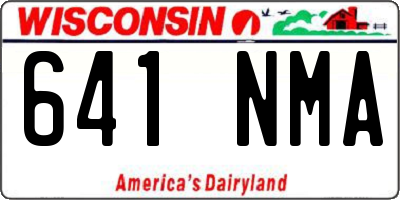 WI license plate 641NMA