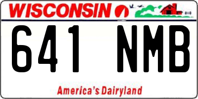 WI license plate 641NMB