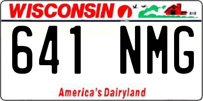 WI license plate 641NMG