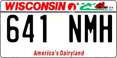 WI license plate 641NMH