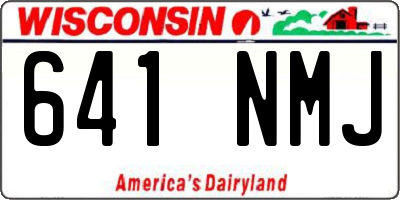 WI license plate 641NMJ