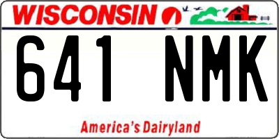 WI license plate 641NMK