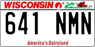 WI license plate 641NMN