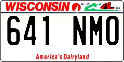 WI license plate 641NMO